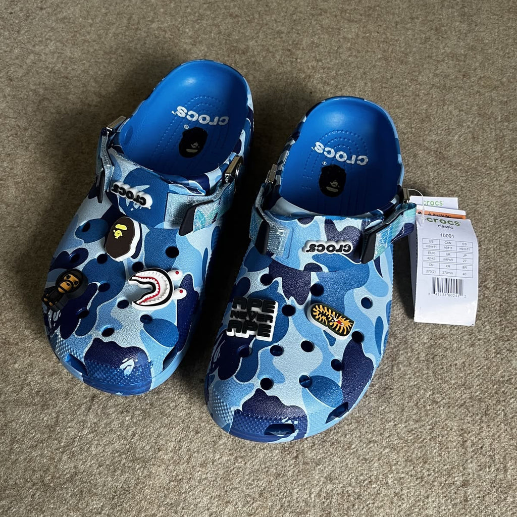 bleu bape-Crocs