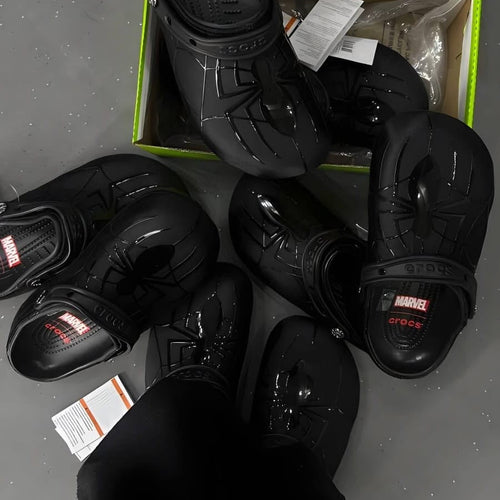Black spider-Crocs